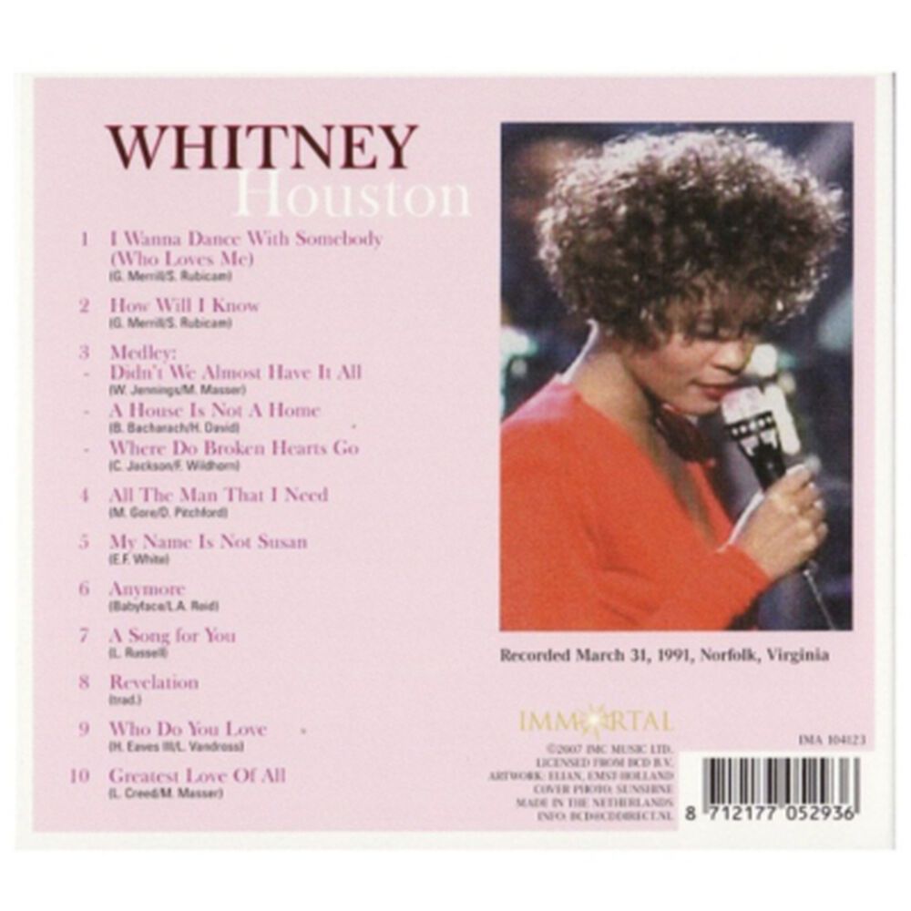Whitney Houston - A Song For You Live | Cd image number 1.0