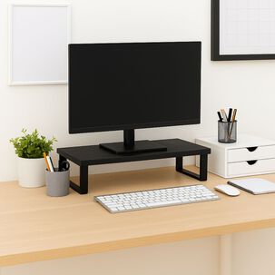 Soporte Elevado Para Escritorio Computadora Negro 50cm