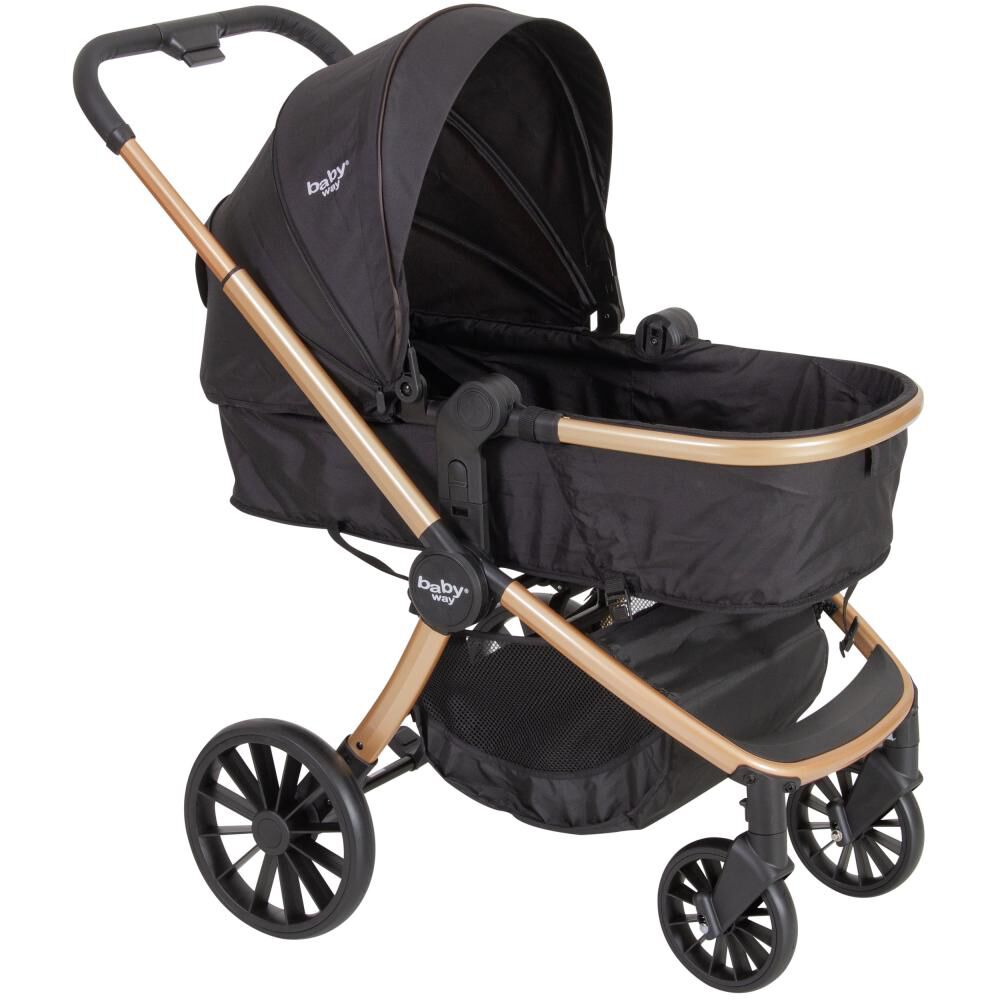 Coche Travel System Baby Way System 3 En 1 Golden Black Con Base image number 3.0