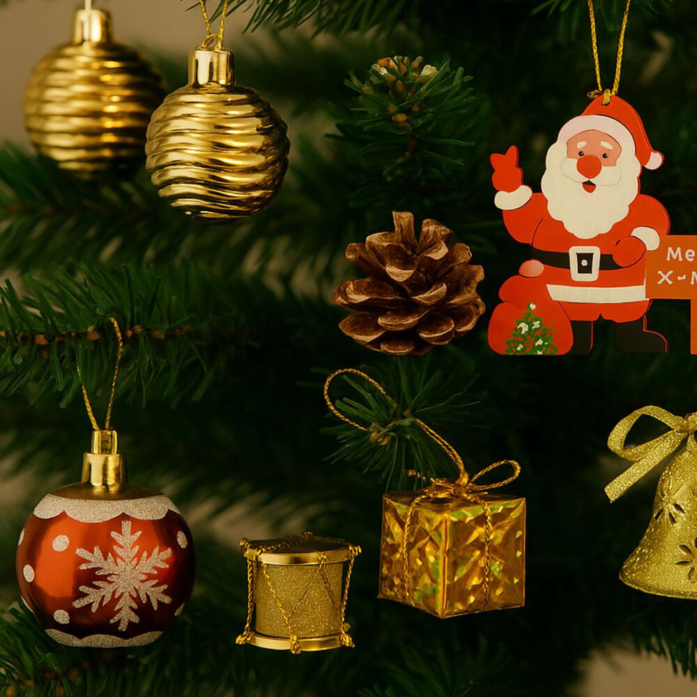 Set 24 Esferas Regalos 4cm Dorado Adorno Decoración Navidad image number 2.0