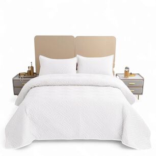 Colcha De 1.5 Plazas Cobertor Para Cama 180cm X 230cm Quilt De Verano Cubrecama Color Blanco