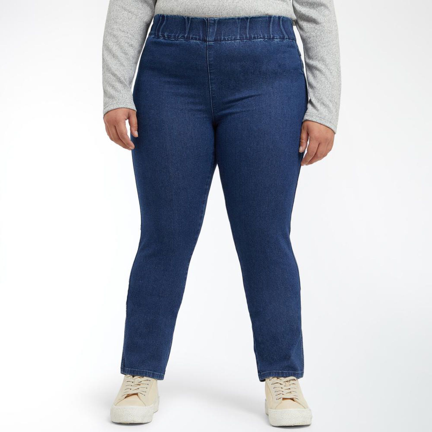 Jegging Talla Grande Tiro Medio Skinny Sin Cierre Mujer Sexy Large image number 0.0