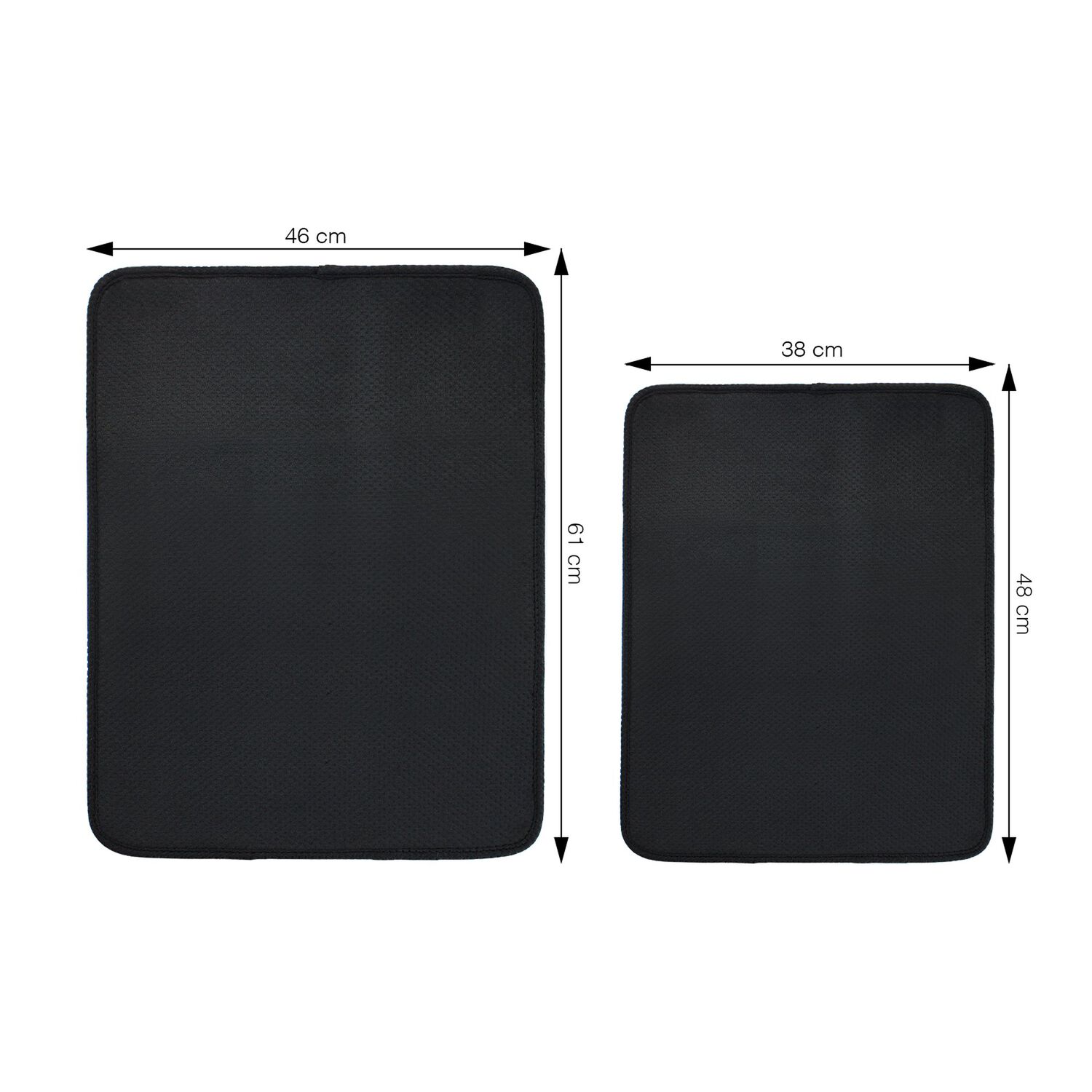 Set De 2 Tapetes De Secado Nautica Home Alta Absorci&oacute;n Negro image number 2.0