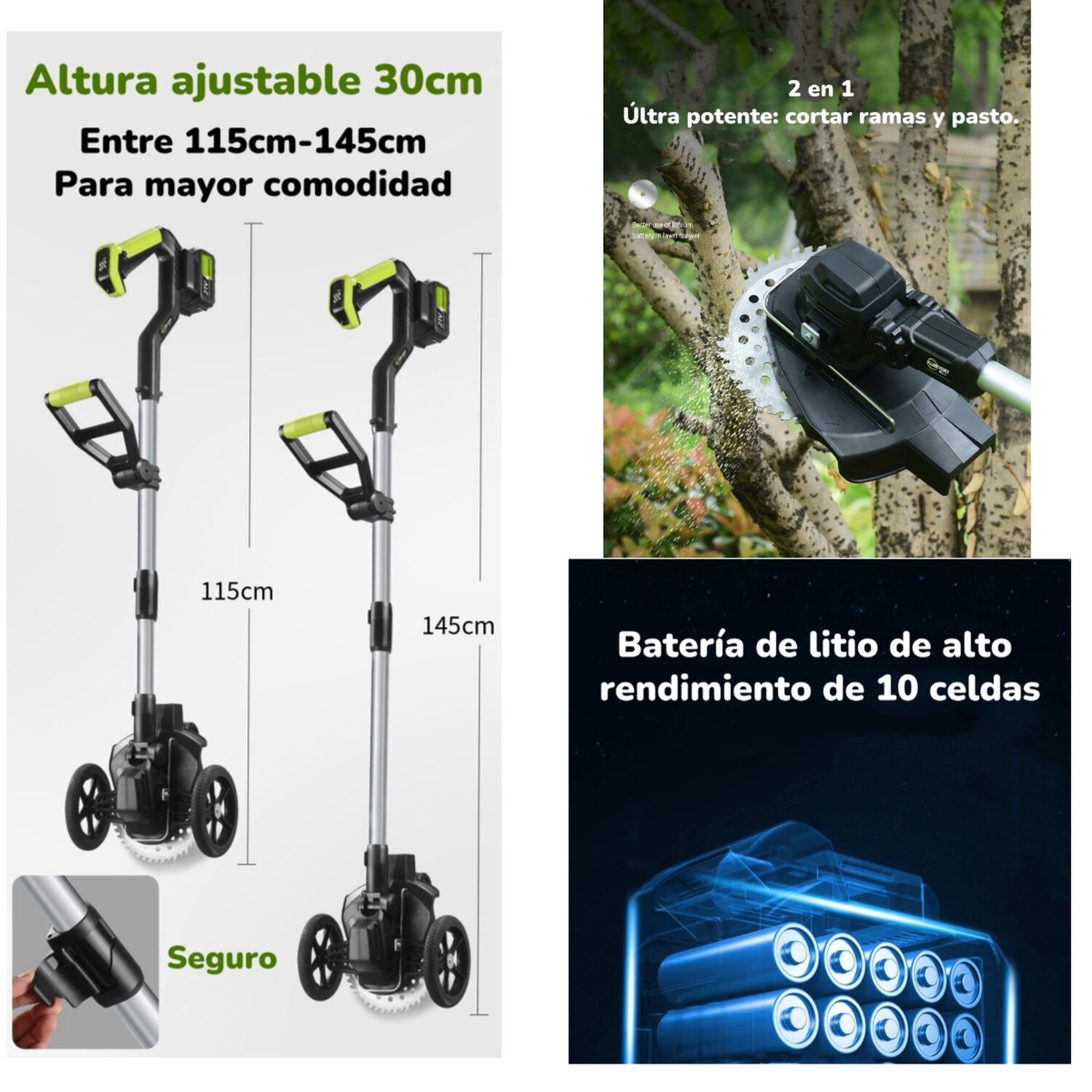 Orilladora De Pasto El&eacute;ctrica 2 Bater&iacute;as M&aacute;s Accesorios A01 image number 5.0