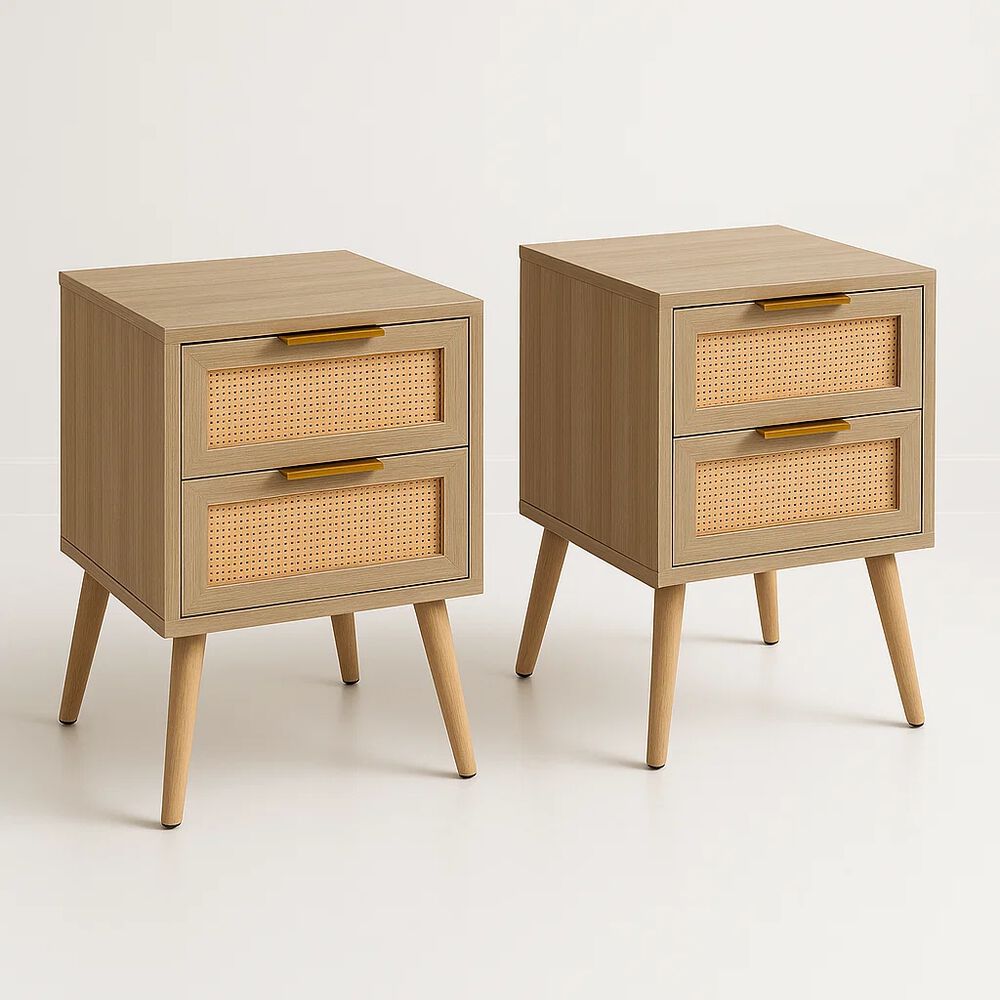 Pack De 2 Veladores Eames Mesh Doble - Madera Oscura Walnut image number 0.0