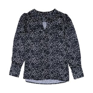 Blusa Estampada Manga Larga Cuello Camiero Mujer Kimera