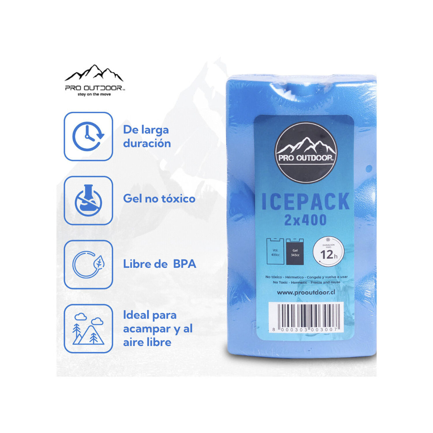Icepack Duro 2x400 Gramos Pro Outdoor image number 3.0