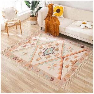 Alfombra Bohemia De Estilo Etnico 180x200 Cm Mod02