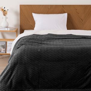 Frazada Jqd Flannel Nevada 1.5 Plazas Marengo