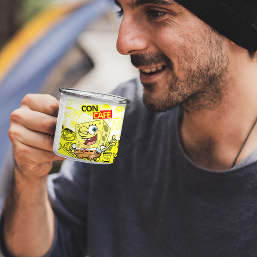 Taza Enlozada Lechera Bob Esponja Con Y Sin Cafe image number 3.0