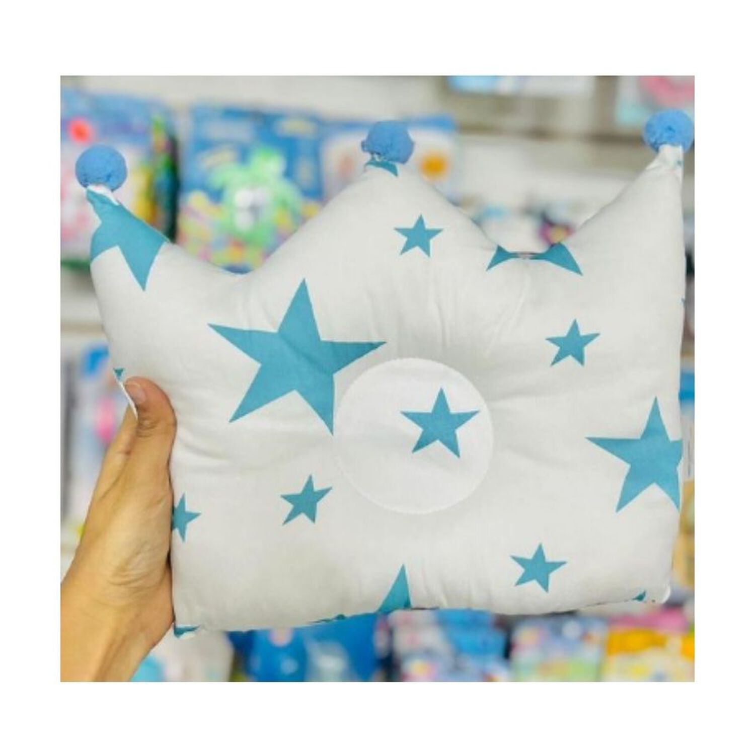Almohada Coj&iacute;n Corona Con Relleno Algod&oacute;n Para Beb&eacute; Blanco image number 2.0