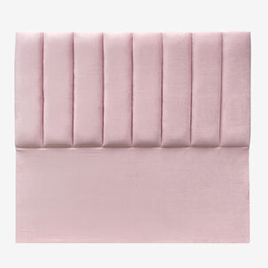 Respaldo De Cama Tubular Vertical Felpa Rosado Claro 1,5 Plazas