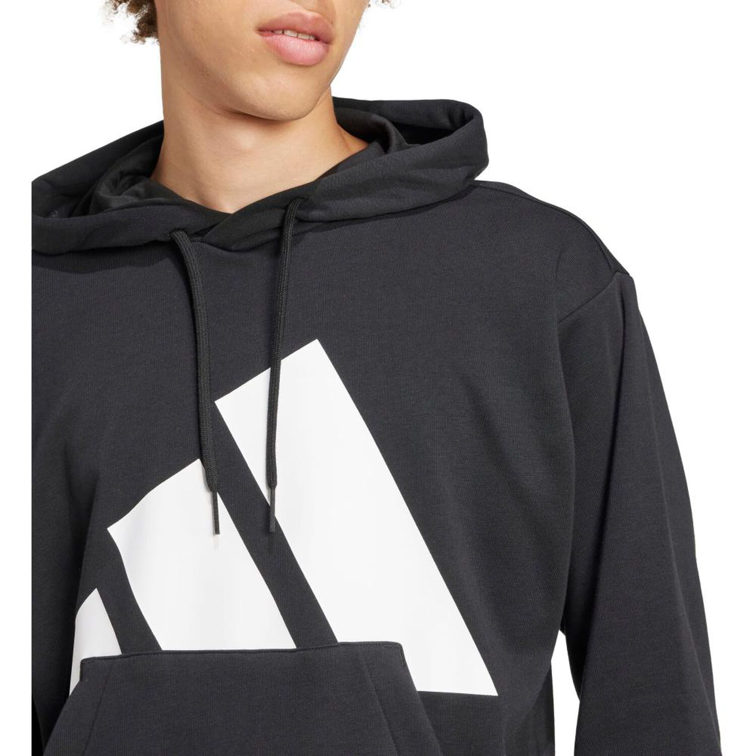 Buzo Con Capucha Adidas Essentials Logo Grande Felpa Francesa image number 4.0