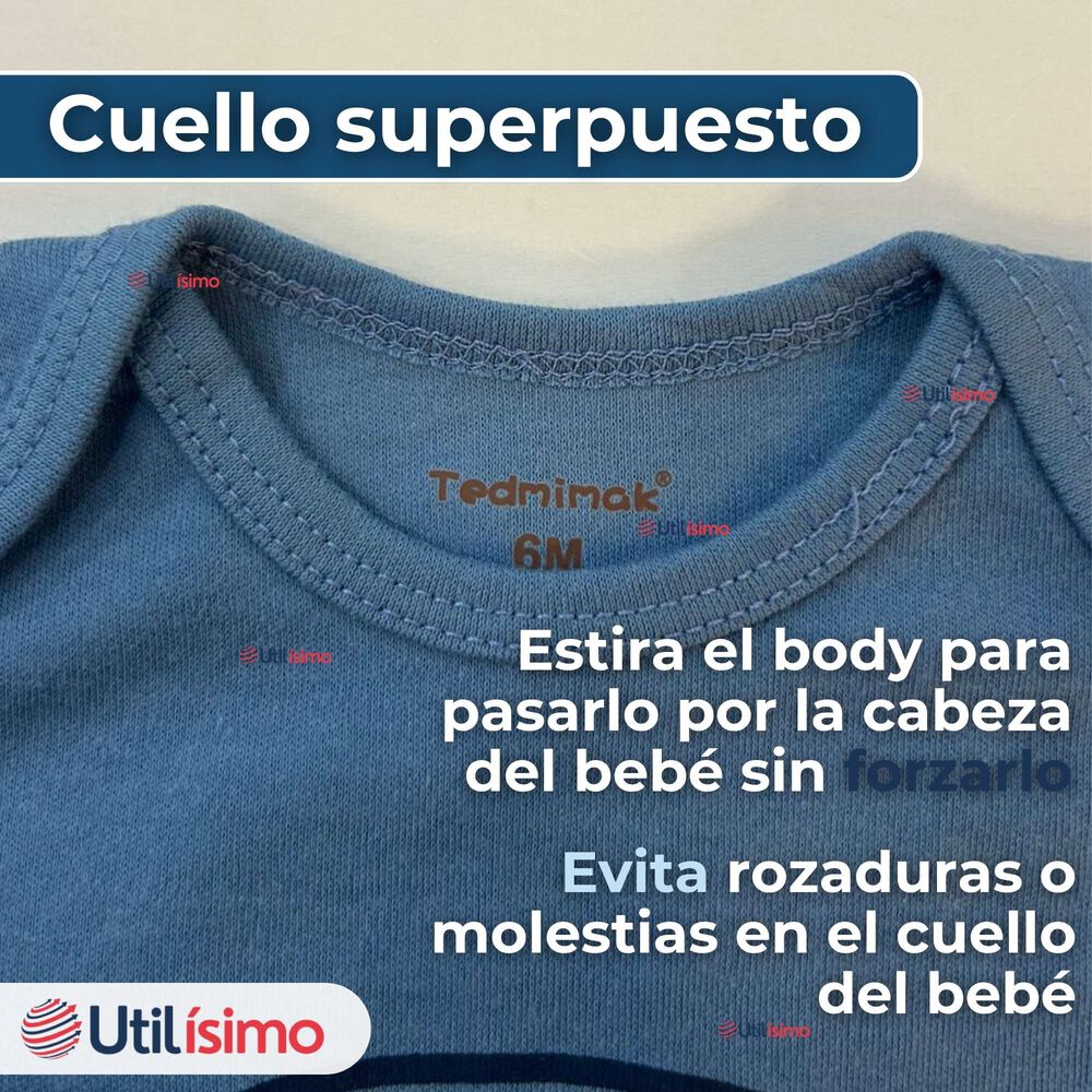 Pack 5 Bodys Ni&ntilde;o Manga Corta Tedmimak 100% Algod&oacute;n Baby Be Kind image number 4.0