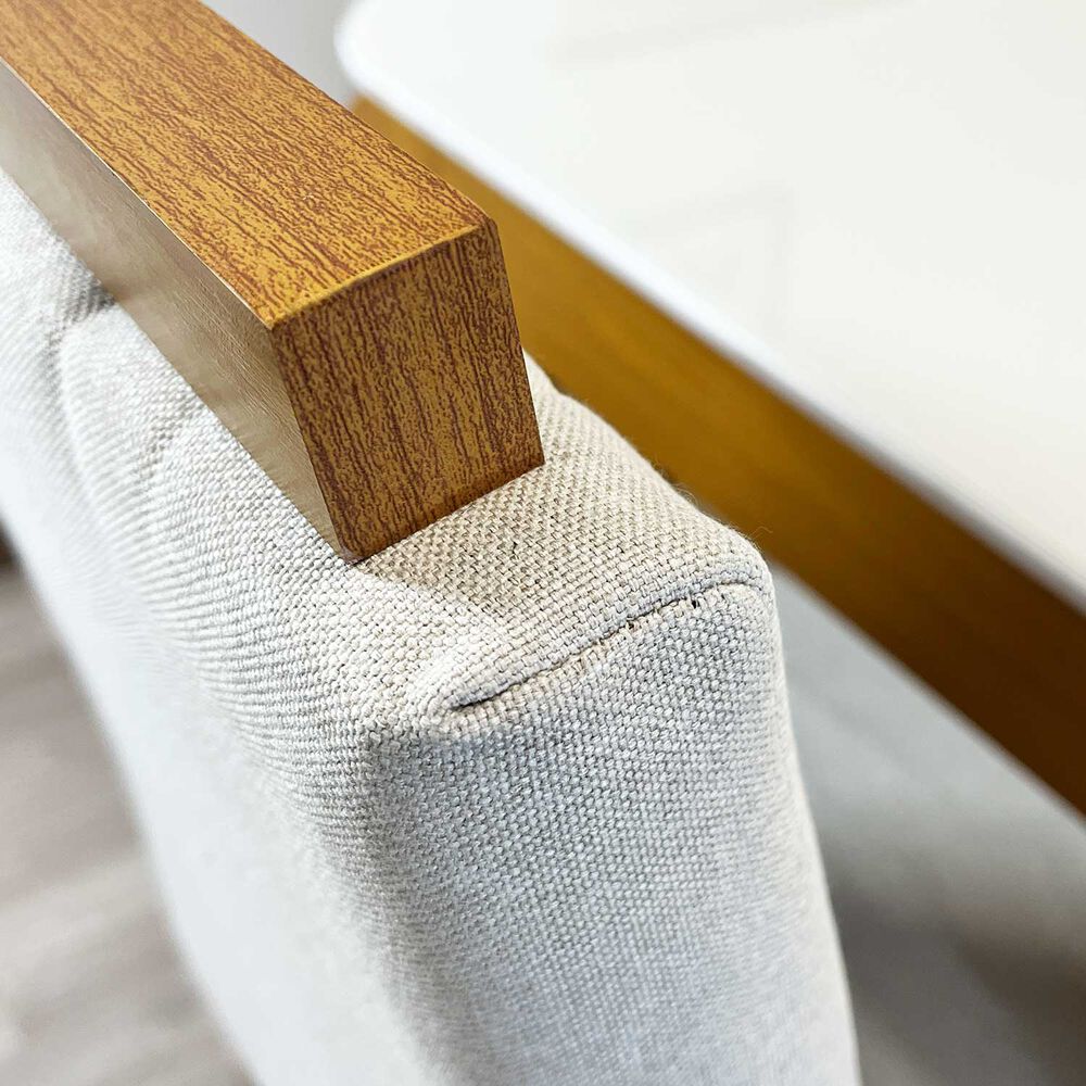 Juego De Comedor Roma 160x90 Cm Vidrio 6 Sillas Beige image number 8.0