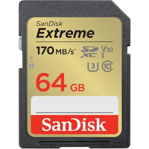 Tarjeta Sd Extreme 64Gb Uhs-I 170Mb/S 80Mb/S Sandisk