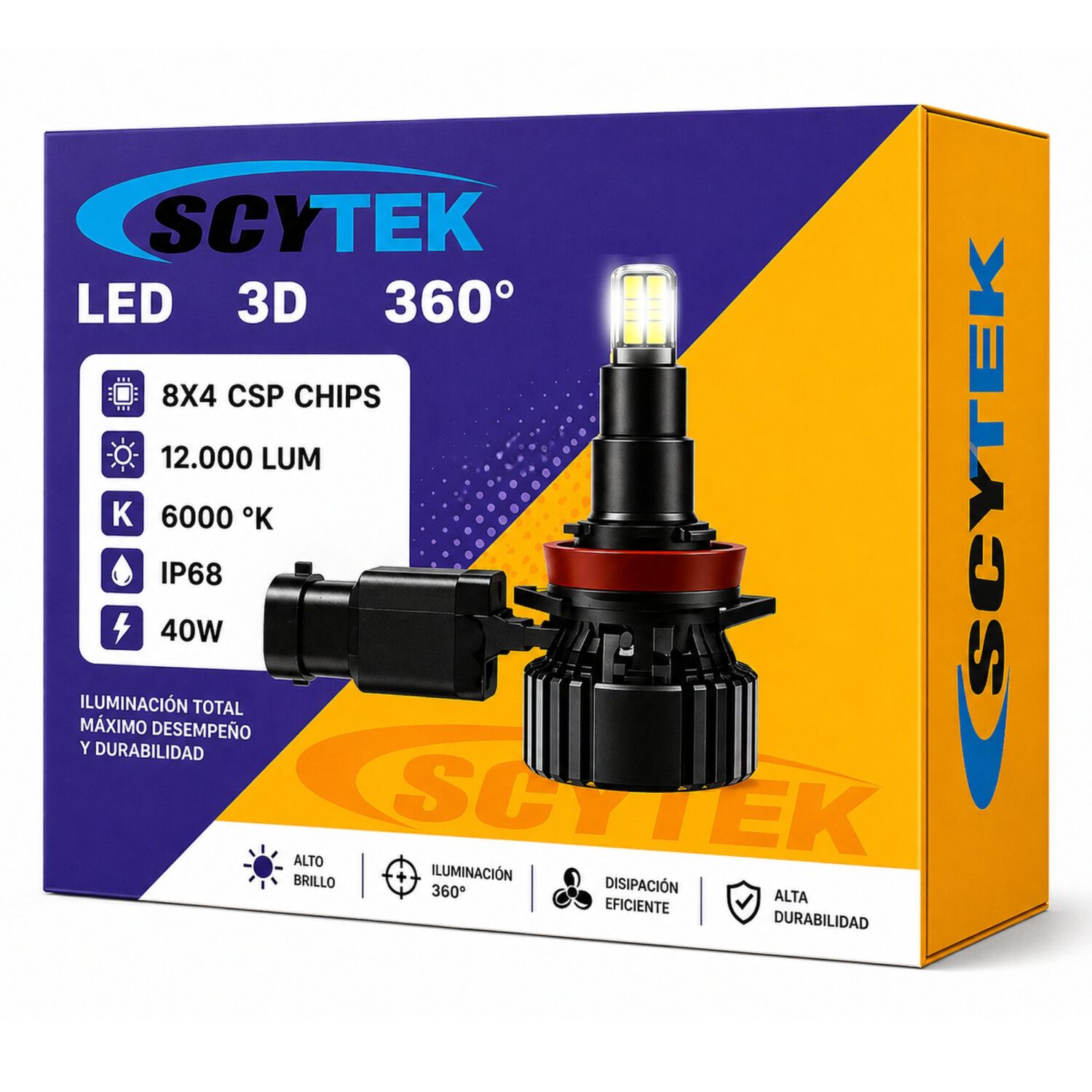 Kit De Luces Turbo Led 9005 Canbus 12000lm 3d 360&deg; 40w 6000k image number 5.0