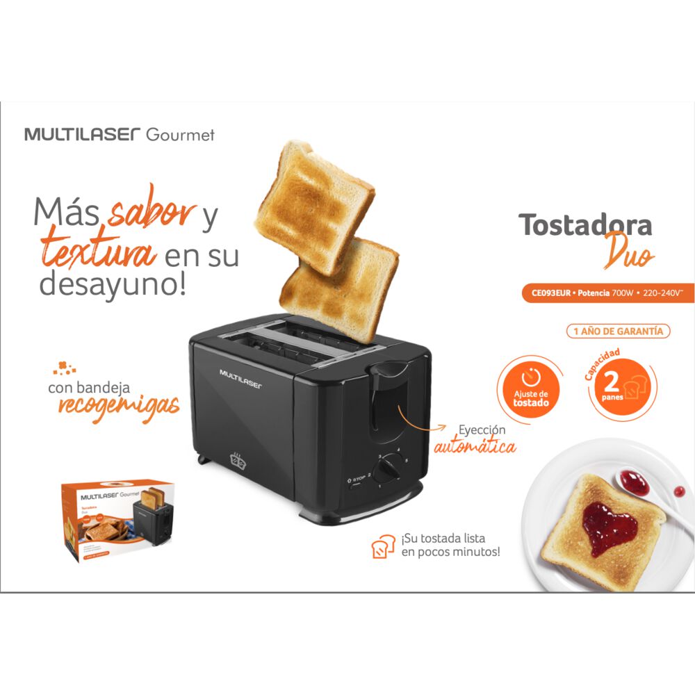 Tostador Electrico Doble Multi 700w Ce093 image number 2.0