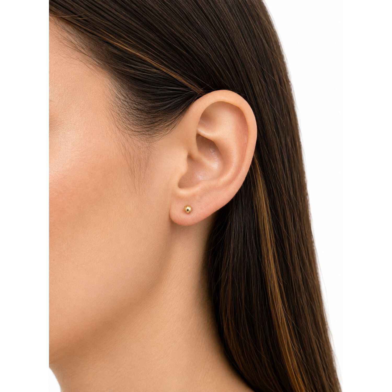 Aros Abridores Bolita 3.5mm N2 Oro14k Beb&eacute; Hipoalerg&eacute;nico Dorado image number 3.0