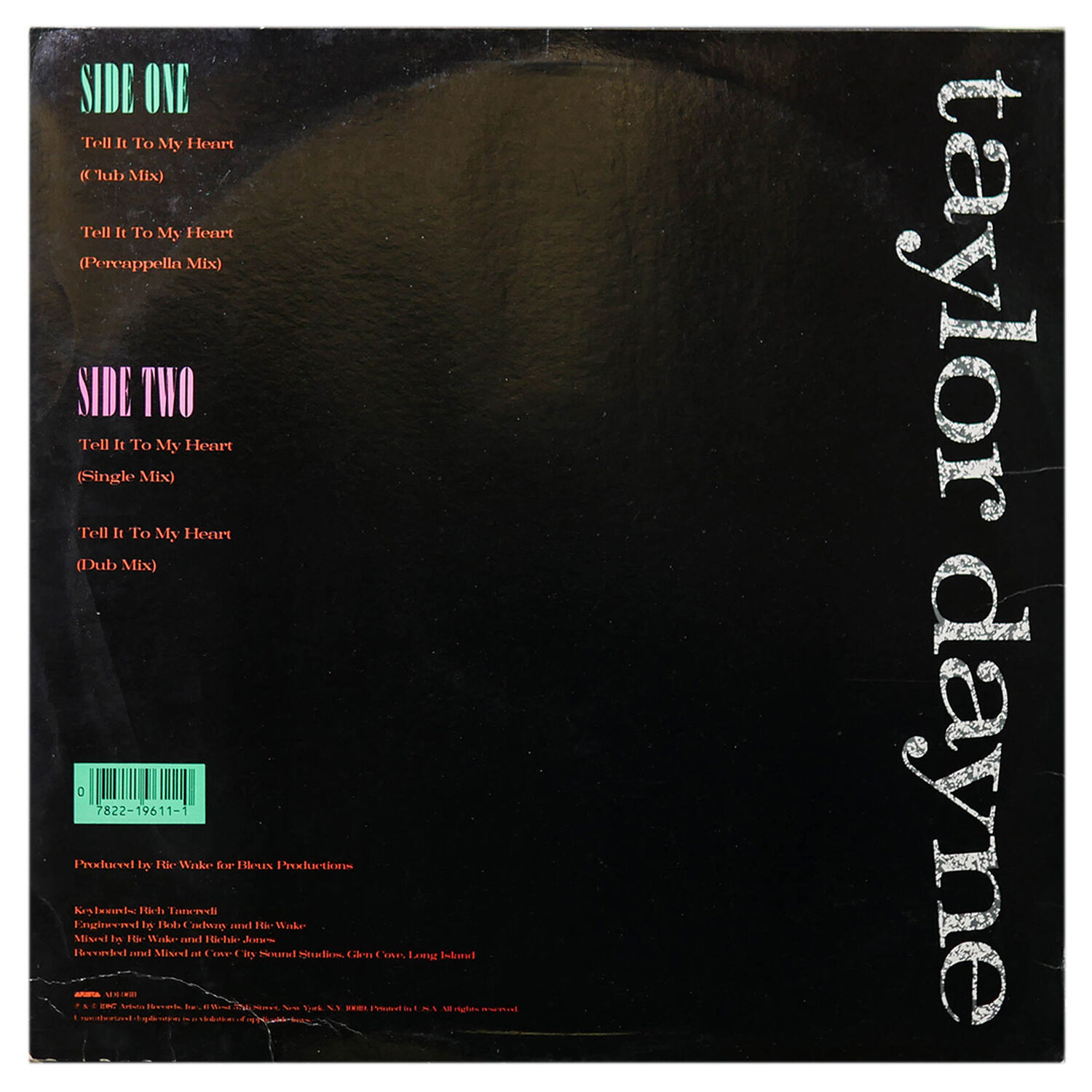 Taylor Dayne - Tell It To My Heart | 12" Maxi Single Usado image number 1.0