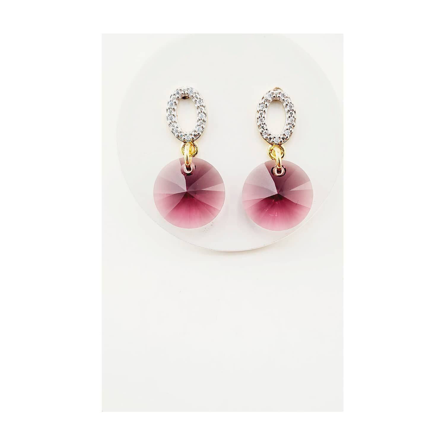 Conjunto Madrid Gold Cristales Genuinos Amethyst image number 2.0