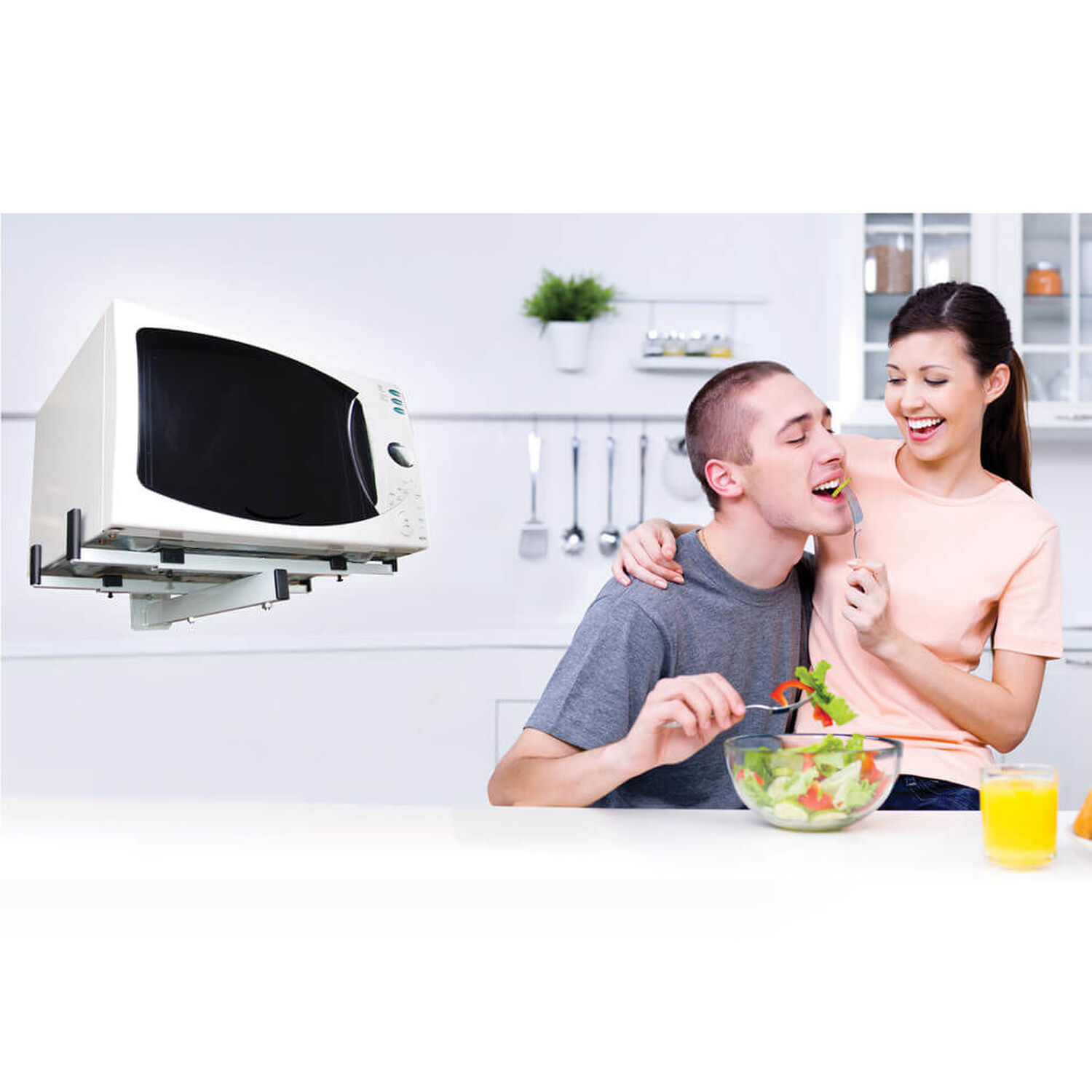 Soporte Microondas C/tope 46cm Max. Negro Sbr3.4 Brasforma image number 0.0