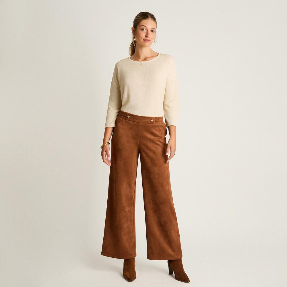 Pantal&oacute;n Tiro Medio Straight Mujer Lorenzo Di Pontti image number 1.0