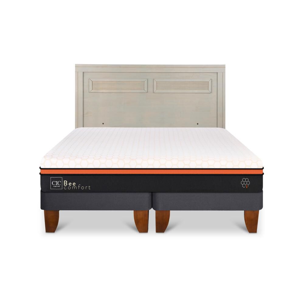 Cama Europea Cic Beecomfort / 2 Plazas / Base Dividida + Respaldo image number 0.0