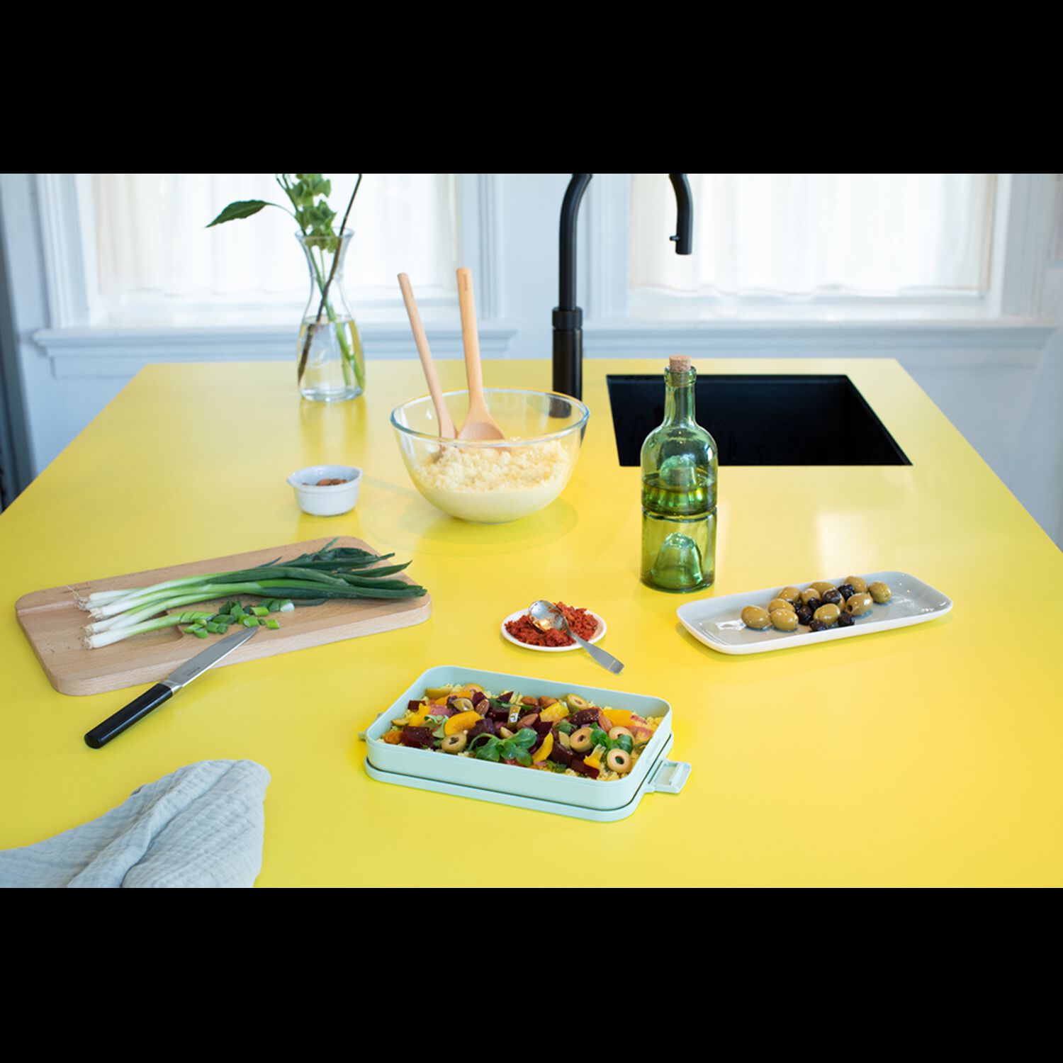 Contenedor Para Almuerzo Make & Take Plano Jade Green image number 3.0