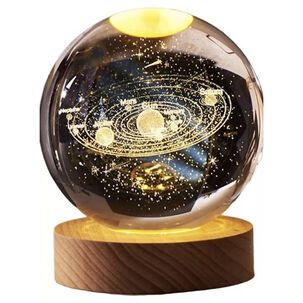 L&aacute;mpara De Luz De Noche Led 3d De Bola De Cristal
