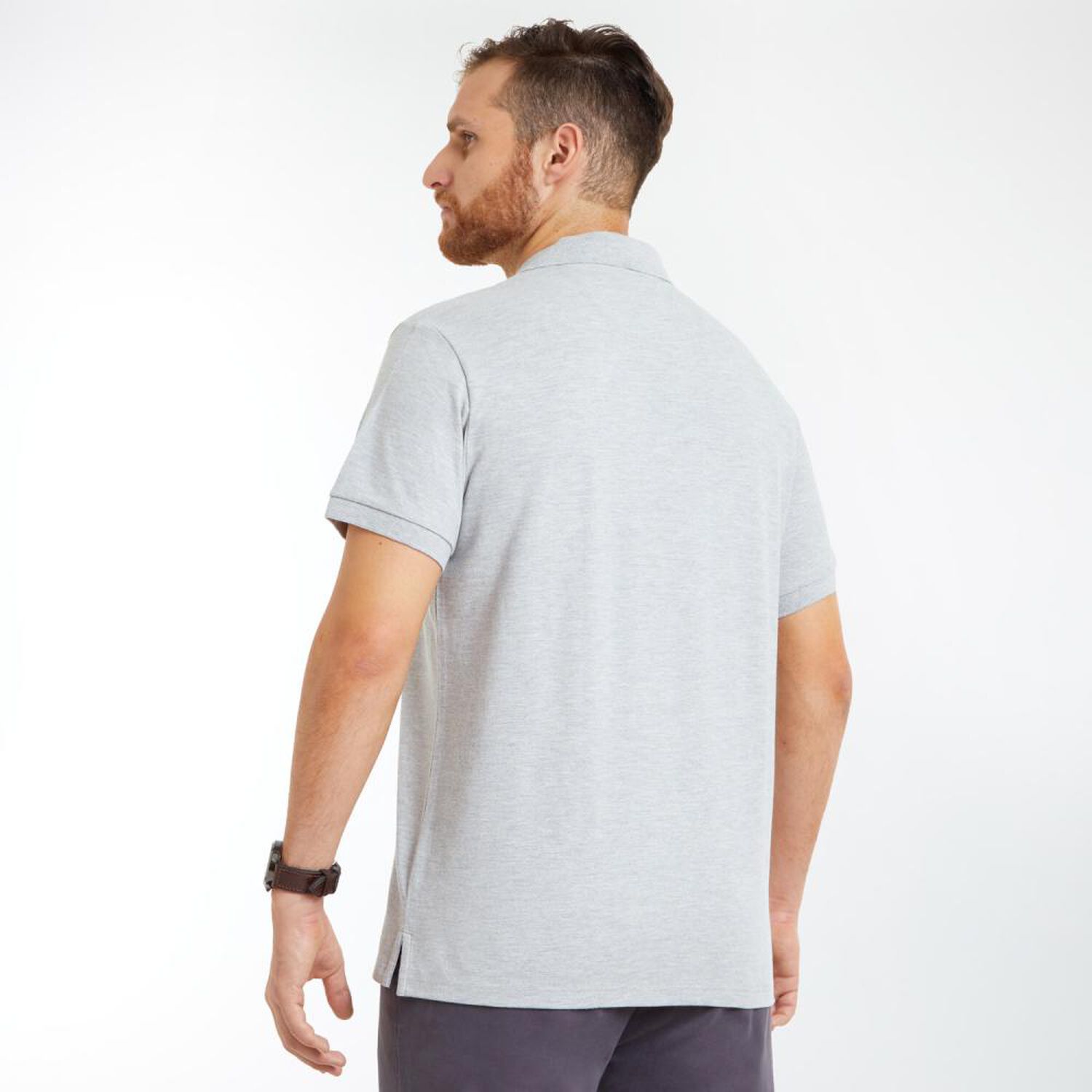 Polera Lisa Regular Fit Manga Corta Hombre Peroe image number 3.0