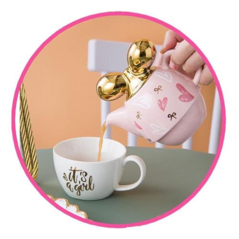 Juego De Té Tetera Cerámica Individual Luxury Its A Girl image number 3.0