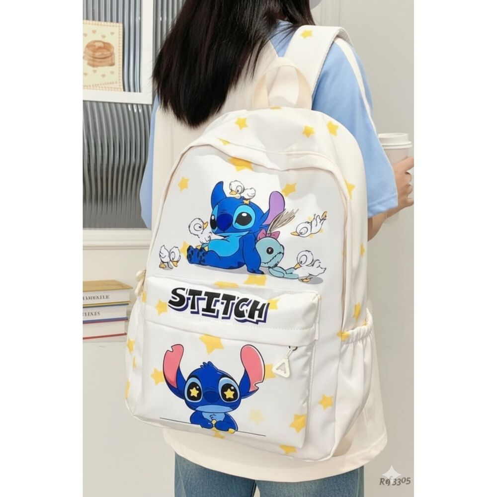 Mochila Infantil Stitch Escolar Estampado Original Disney image number 5.0