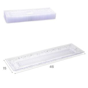Bandeja Rectangular Crystal 15x46 Cm Transparente Plastico