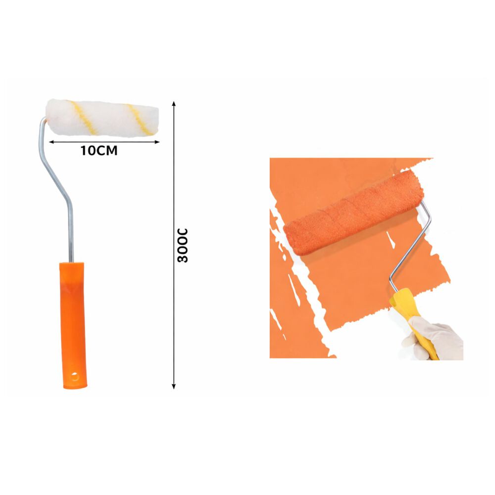 Set 10 Rodillos Chiporro Mango Plastico 10x30cm Para Pintar image number 1.0