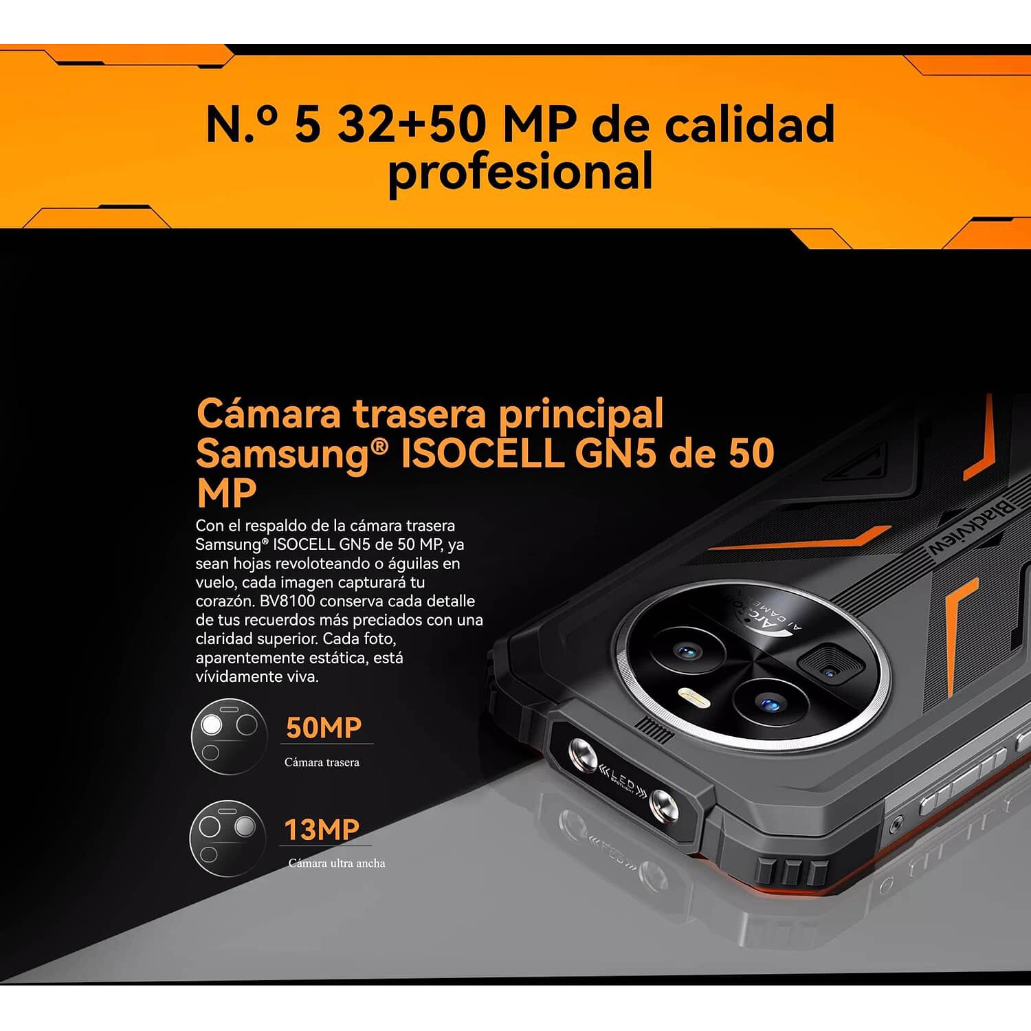 Blackview Bv8100 - Smartphone Rugged 50 Mp, Pantalla 2.4k, Bater&iacute;a 8800 Mah image number 7.0