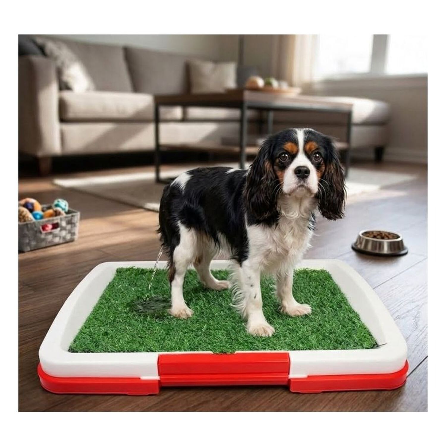 Ba&ntilde;o Ecol&oacute;gico Para Perros C&eacute;sped Sint&eacute;tico Con Bandeja Grande Talla L image number 2.0