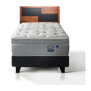 Cama Europea Flex Paradise / 1.5 Plazas / Base Normal + Respaldo