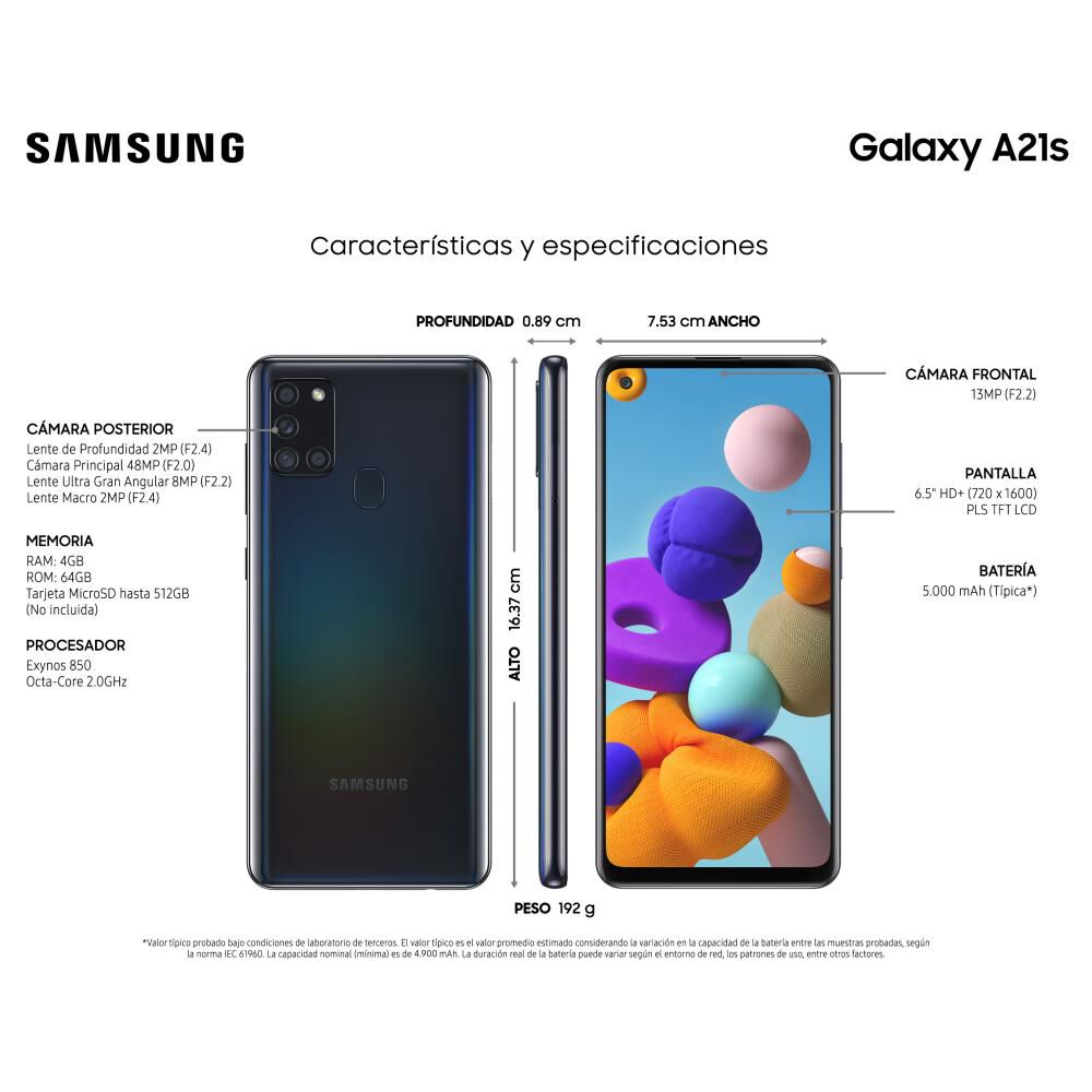 Smartphone Samsung A21s 64 Gb / Liberado image number 3.0
