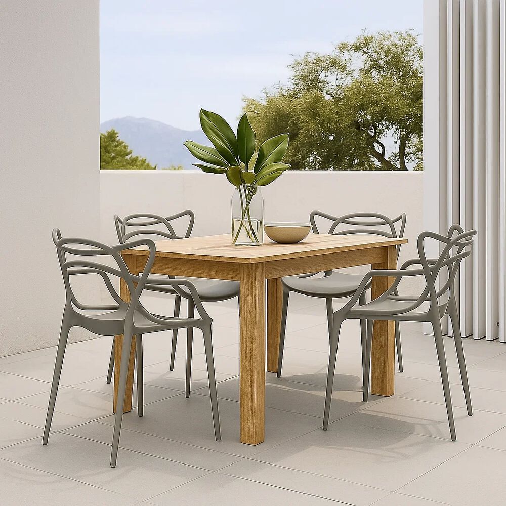 Pack De 4 Sillas De Terraza O Comedor Master - Gris image number 1.0