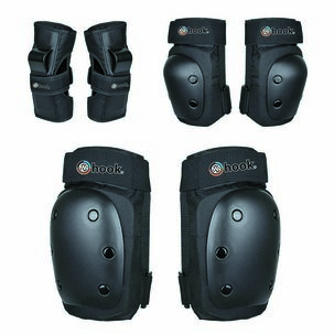 Set De Protecciones Adulto Hook Black L