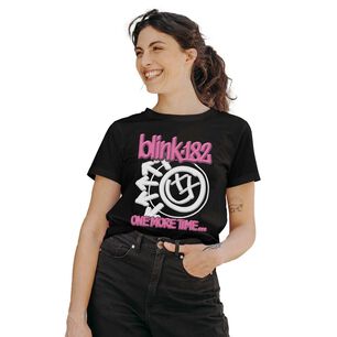 Polera Mujer Blink 182 One More Time Relieve Fucsia