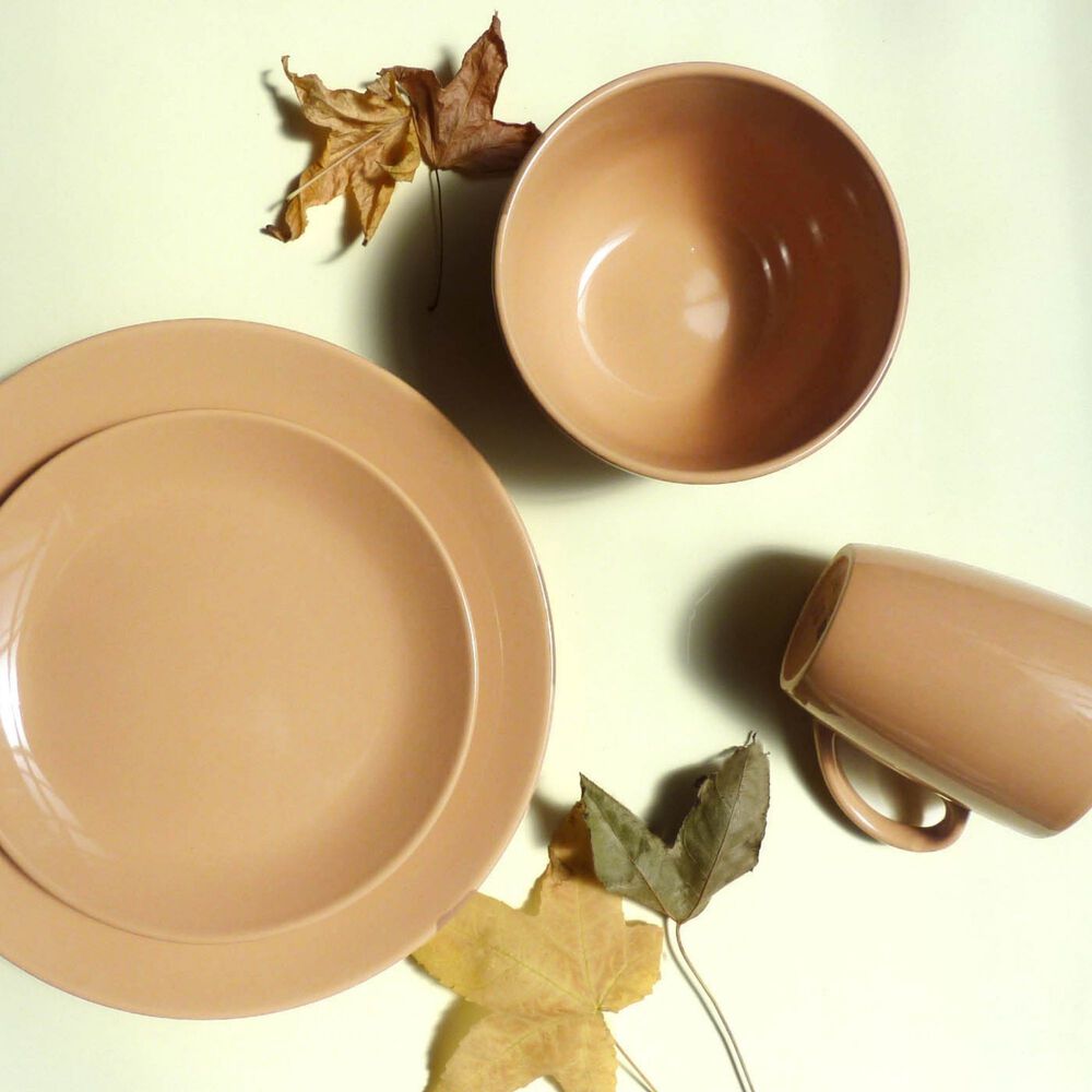 Juego De Loza 16 Piezas Vajilla Cer&aacute;mica July Caramelo image number 6.0