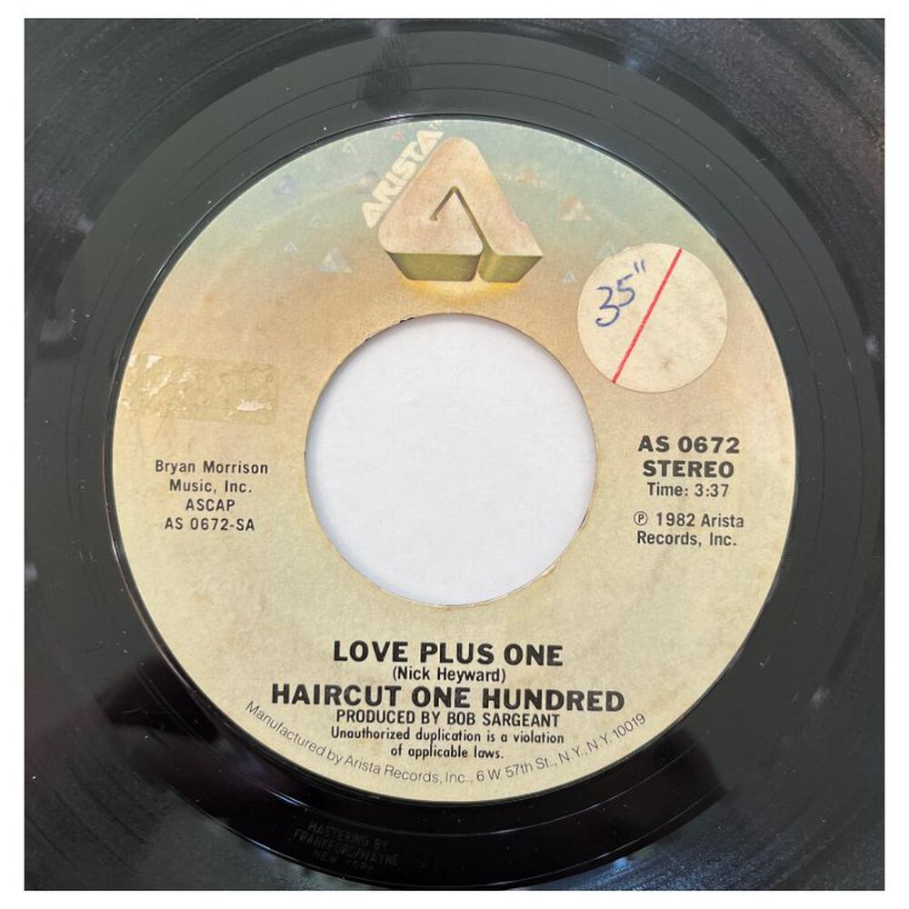 Haircut One Hundred - Love Plus One/favourite Shirts | 7" Single Vinilo Usado image number 2.0
