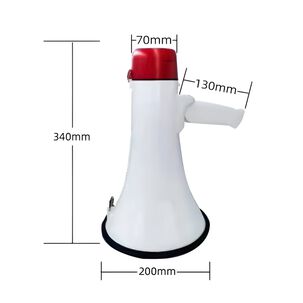 Meg&aacute;fono Amplificador 25w Recargable +micr&oacute;fono De Mano 500m