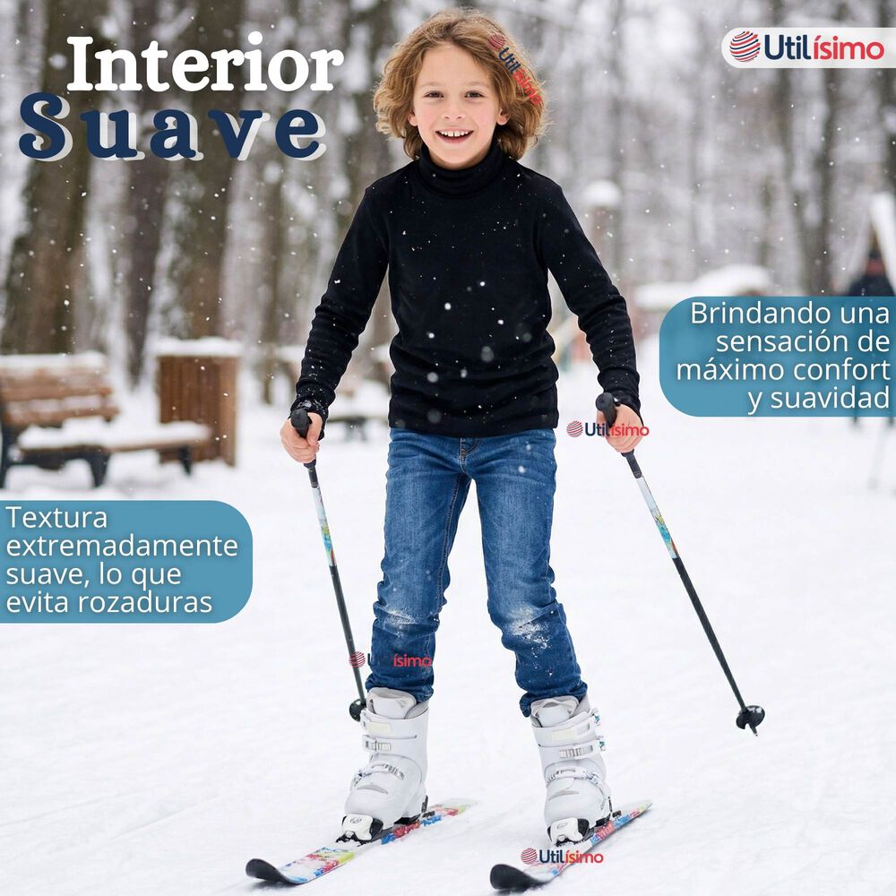 Pack 3 Poleras Camisetas Polar Negras Primera Capa Beatle Manga Larga Ni&ntilde;o image number 7.0