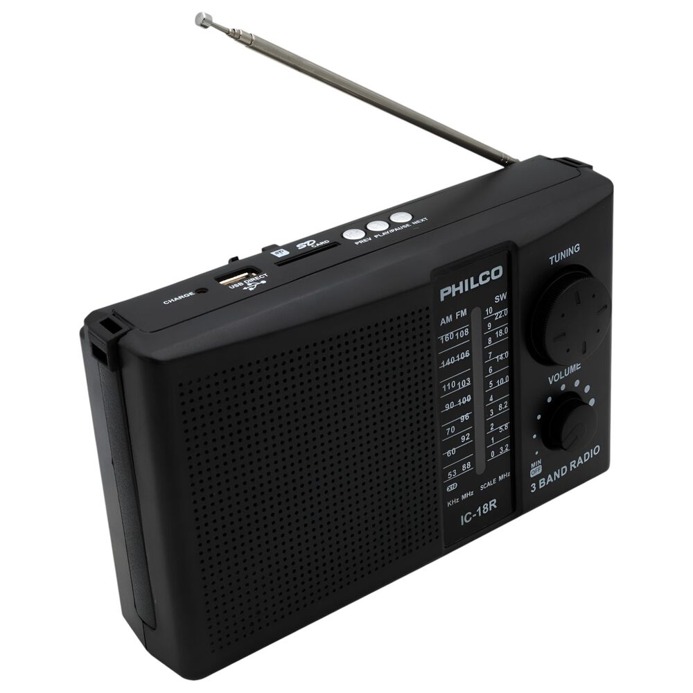 Radio Am / Fm Multibandas Recargable A Pilas Y Corriente 18r image number 1.0