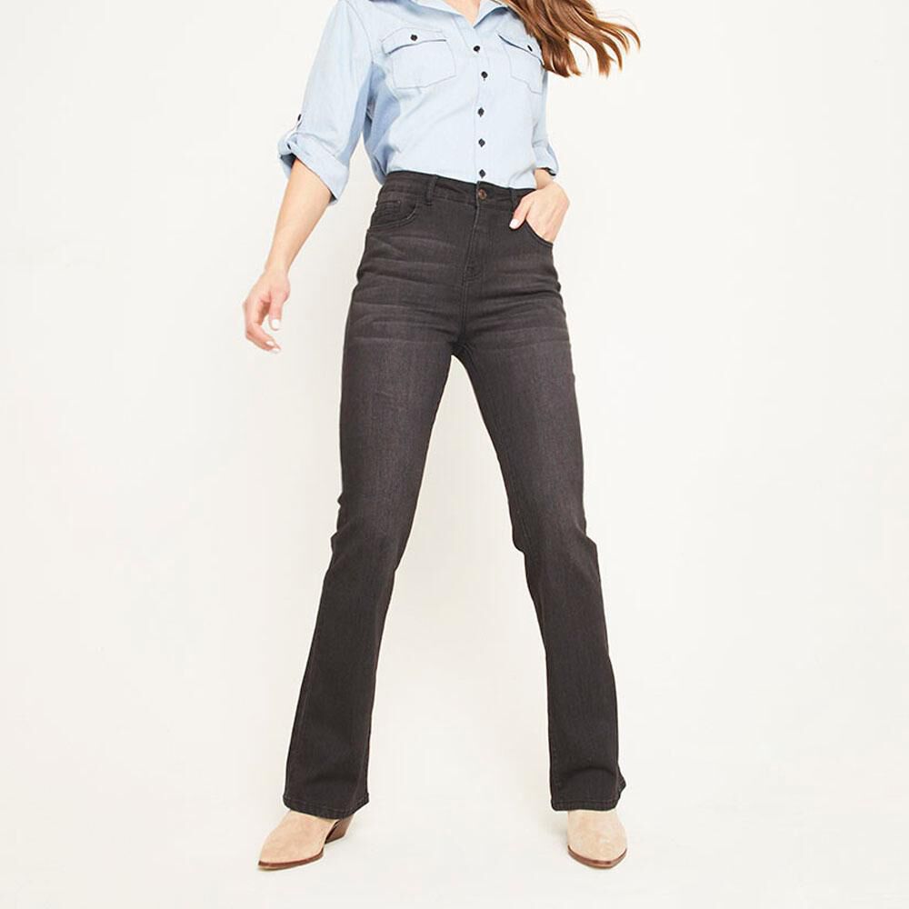 Jeans Tiro Medio Flare Mujer Geeps image number 1.0