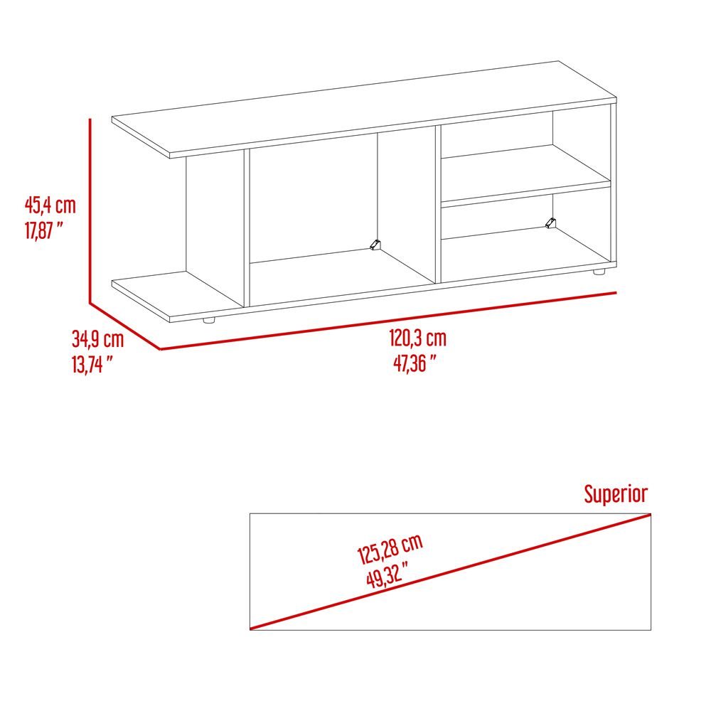 Mesa De Tv 50" Fm 45,4x120,3x34,9 Cm Café Oscuro image number 5.0
