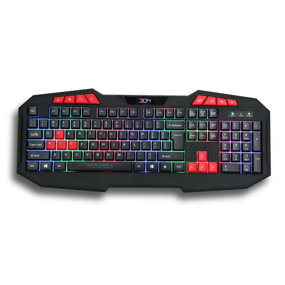 Teclado Gamer Pc Usb Iluminaci&oacute;n Rgb Warlock 2 - Ps image number 0.0